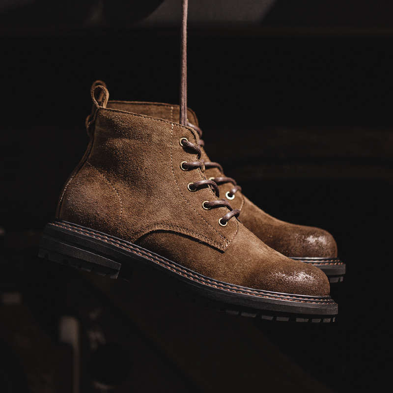 Guipure Lace Panel - Maden botas masculinas vintage de camurça