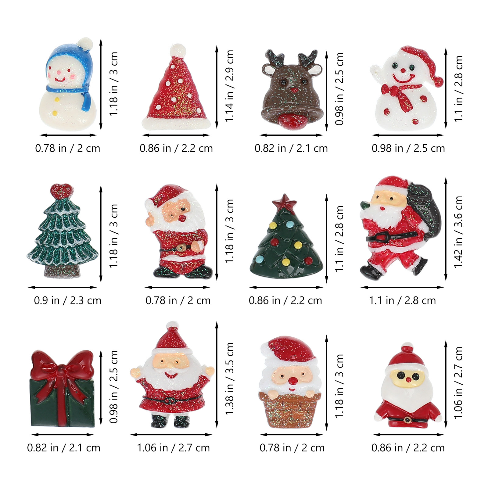 50 peças de enfeites de Natal, - Christmas Craft Embellishment avaliação e preço